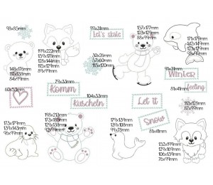 Stickdatei - Schneetiere Walross